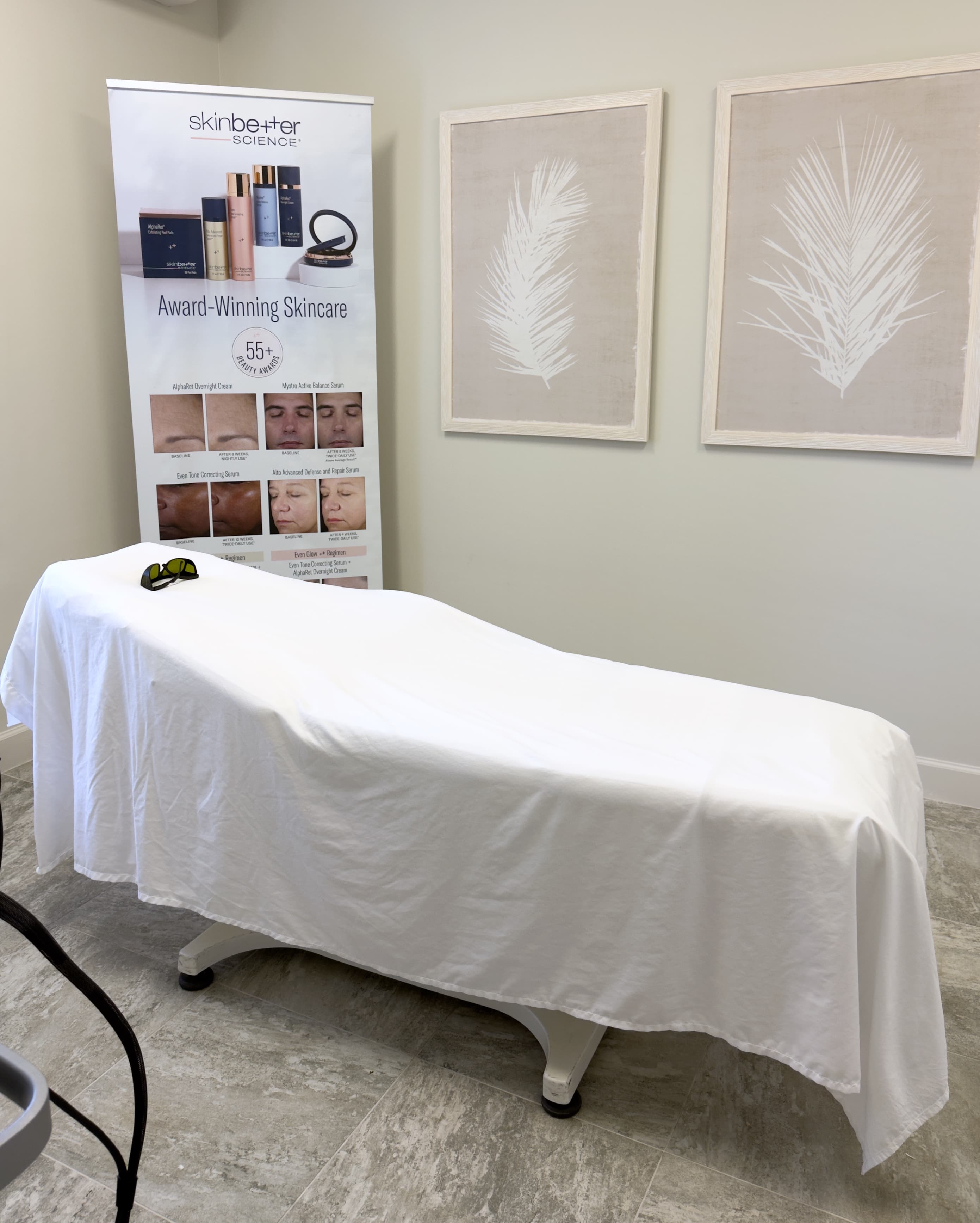The laser treatment room used for laser facials